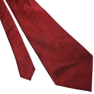 Van Heusen‎ Red Silk Tie Woven Short Check